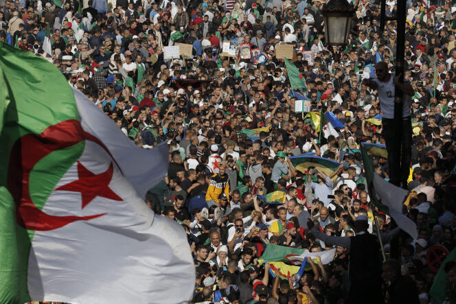 Manifestation en Algérie contre le régime, le 1er novembre 2019, à Alger.