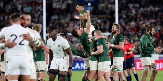 Coupe du monde de rugby: l’Afrique du Sud étouffe l’Angleterre et égale le record de titres