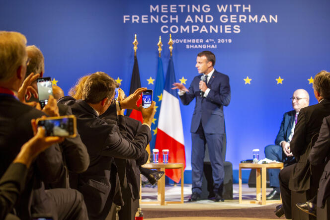 Emmanuel Macron, à la Foire internationale des importations de Shanghaï, le 4 novembre.