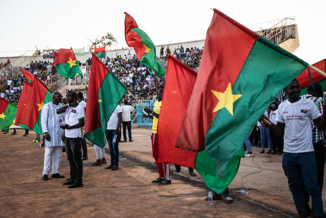Lors d’une manifestation de soutien des forces de sécurité burkinabées au Stade municipal de Ouagadougou, le 26 octobre 2019.