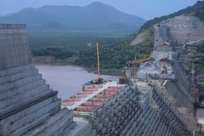 Le grand barrage de la Renaissance, sur le Nil Bleu en Ethiopie, le 26 septembre 2019.