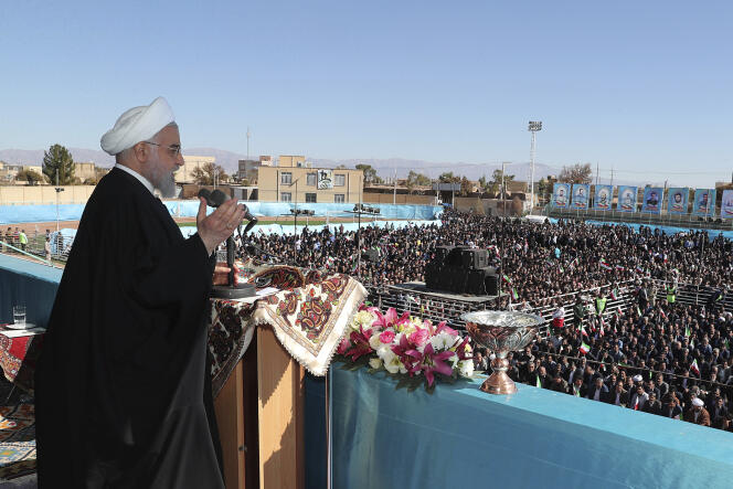 Le président iranien Hassan Rohani, le 11 novembre à Rafsanjan.