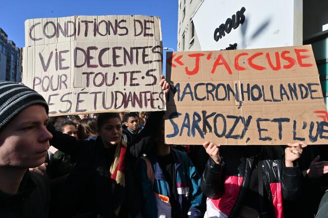 A student demonstration in Lyon, November 12, 2019. 