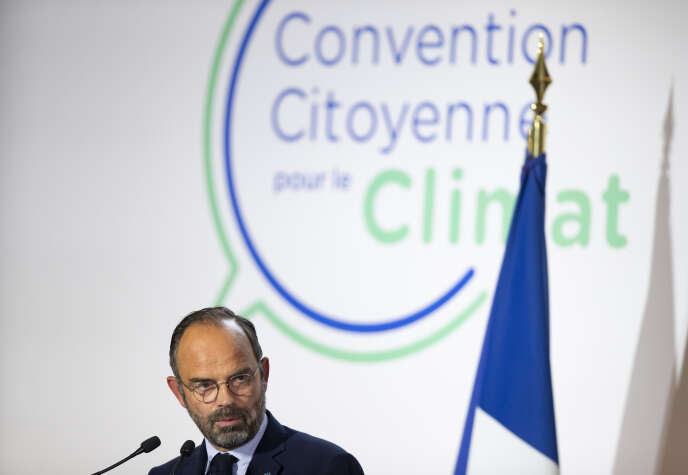 Le premier ministre Edouard Philippe à la Convention citoyenne pour le climat, le 4 octobre à Paris.
