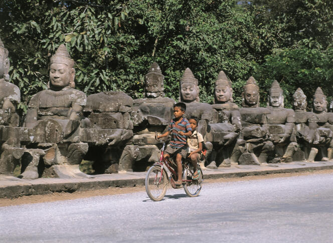 Dans la cité royale d’Angkor Thom, au Cambodge.
