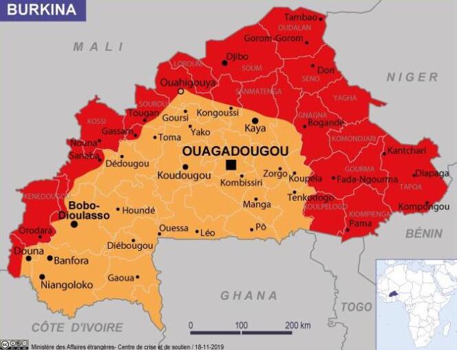 Le Burkina Faso est désormais entièrement déconseillé aux voyageurs, selon le ministère français des affaires étrangères.