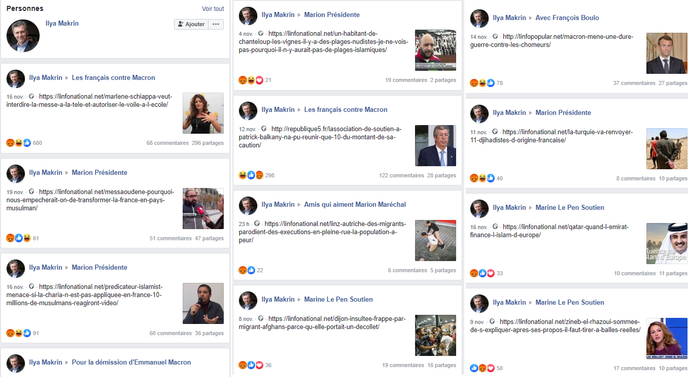 Ilya Shvachko utilise régulièrement ce faux profil pour diffuser les contenus des sites du réseau dans différents groupes Facebook, avec succès.