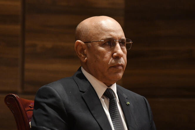Le président mauritanien, Mohamed Ould Ghazouani,  lors de sa cérémonie d’investiture, à Nouakchott, le 1er août.