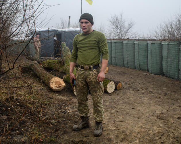 Alexander Zalechouk, 22 ans, un soldat ukrainien engagé depuis quatre ans, le 19 novembre, près du village de Rodina.