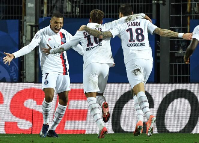 Les trois buteurs du PSG face à Montpellier.