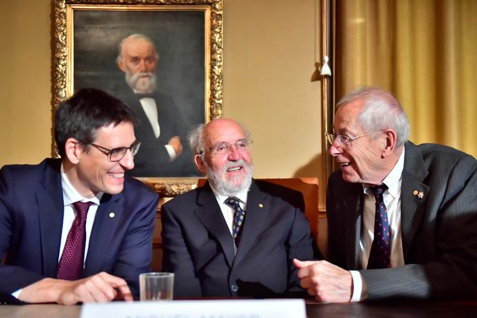 Didier Queloz, Michel Mayor et James Peebles les trois récipiendaires du prix Nobel de physique 2019