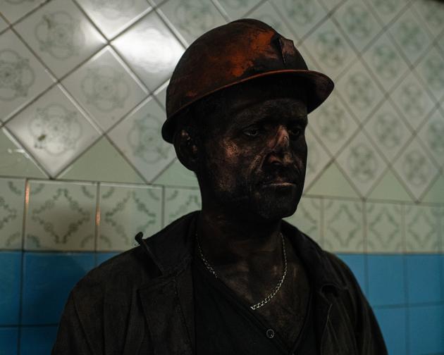 Mineur dans la mine de charbon de Zolote-4, en Ukraine, le 20 novembre 2019.