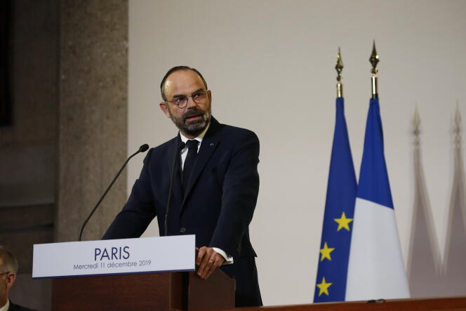 Edouard Philippe, devant le Conseil économique, social et environnemental, le 11 décembre.