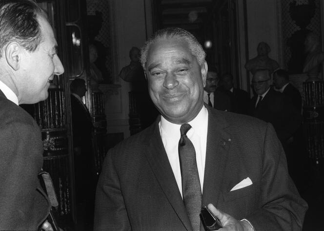 Gaston Monnerville, alors président du Sénat, le 3 octobre 1965.