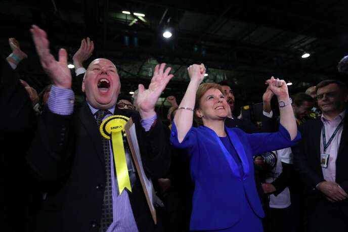 Nicola Sturgeon, la chef du Parti national écossais à l’annonce des résultats, à Glasgow, le 13 décembre.