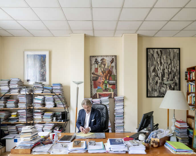 Frédéric Thiriez, dans son bureau, à Paris, le 29 mai.