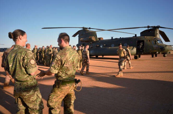 Soldats britanniques déployés à Gao, au Mali, en soutien de la force française antidjihadiste « Barkhane », le 15 décembre 2019.