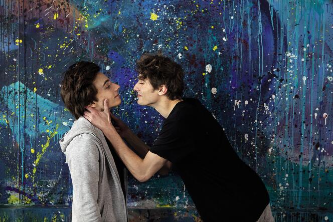 Lucas (Axel Auriant) et Eliott (Maxence Danet), héros gays de la websérie Skam France.
