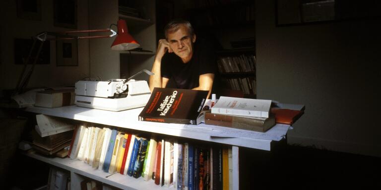 FRANCE - AUGUST 02:  The close-up of Milan Kundera, NB 186204, in Paris, France on August 02nd, 1984  (Photo by Francois LOCHON/Gamma-Rapho via Getty Images)