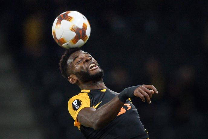 Jean-Pierre Nsamé lors d’un match des Young Boys face au Dynamo de Kiev, à Berne, le 2 novembre 2017.