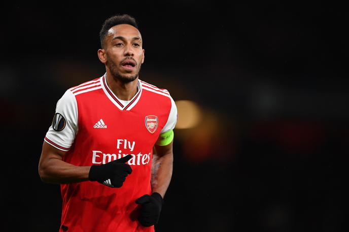 Pierre-Emerick Aubameyang lors d’un match entre son équipe d’Arsenal et celle de l’Eintracht de Francfort, à Londres, le 28 novembre 2019.