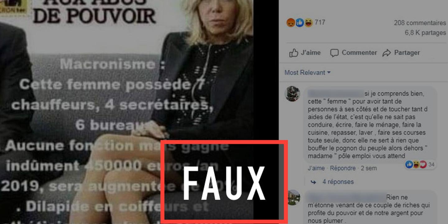 Non Brigitte Macron Ne Gagne Pas 450 000 Euros Par An