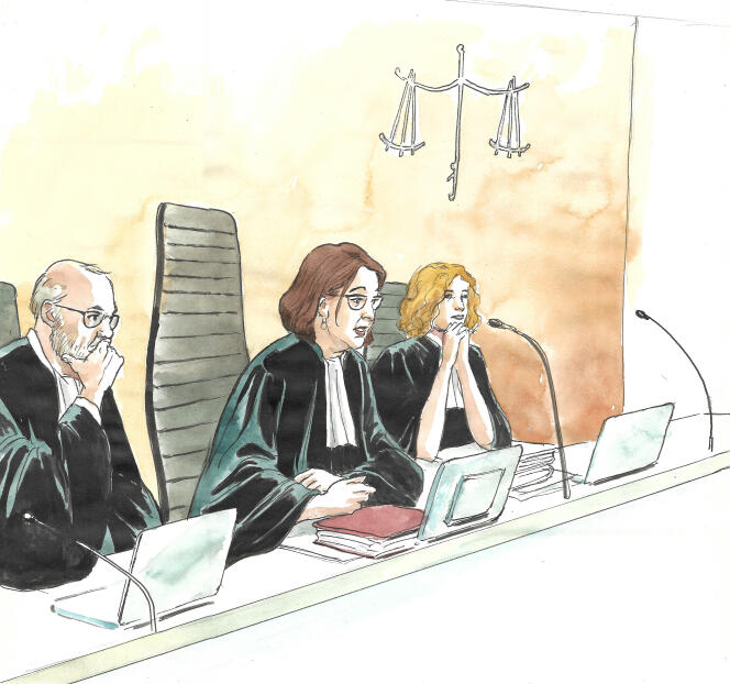 Les trois juges du procès France Telecom, le 20 décembre au tribunal correctionnel de Paris.