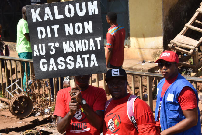 Manifestation à Conakry le 26 novembre 2019 contre la perspective d’un troisième mandat d’Alpha Condé à la présidence guinéenne.