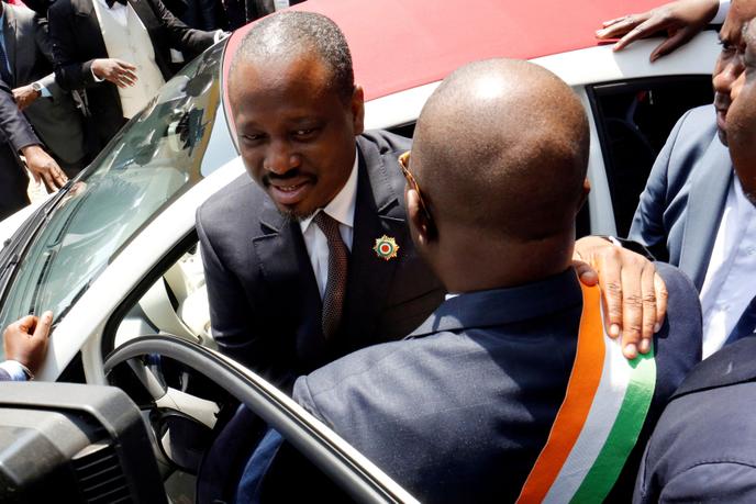 Guillaume Soro, le 8 février 2019 à Abidjan en Côte d’Ivoire.