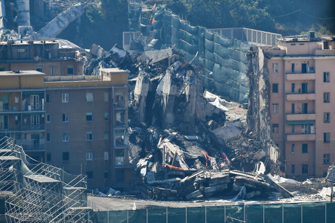 L’effondrement du pont Morandi, à Gênes, en août 2018, a fait 43 morts.