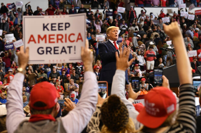 Donald Trump à un meeting « Keep America Great » à Bossier City (Louisianne), le 14 novembre.