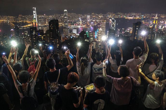 Des manifestants à Hongkong, mardi 31 décembre.