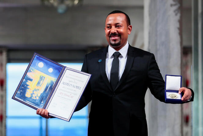 Le premier ministre éthiopien, Abiy Ahmed, lors de la cérémonie de remise du prix Nobel de la paix, à Oslo, le 10 décembre 2019.
