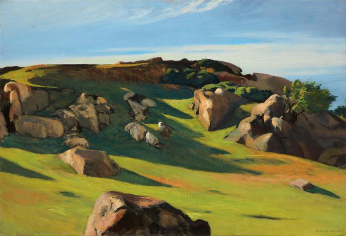« Cape Ann Granite » (1928), d’Edward Hopper, huile sur toile.