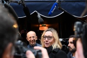 Virginie Despentes devant le restaurant Drouant, à Paris, le 4 novembre 2019.