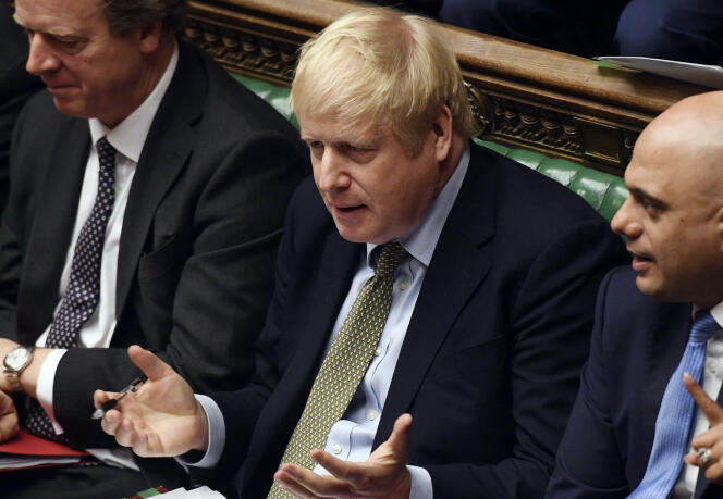 Boris Johnson au Parlement britannique, le 8 janvier à Londres.