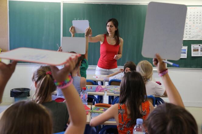 Une classe dans une école primaire, à Montrouge (Hauts-de-Seine).