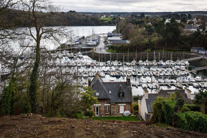 Une vue de Lézardieux (Côtes-d’Armor), le 7 janvier.