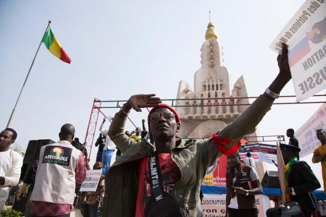 Manifestation anti-française à Bamako, le 10 janvier.