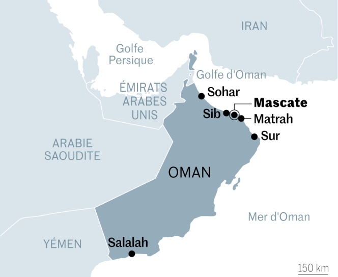 Le sultanat d’Oman est situé au sud de la péninsule arabique.