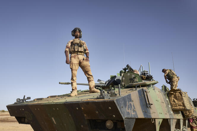 Soldats de l’opération française « Barkhane », en novembre 2019 dans le nord du Burkina Faso.