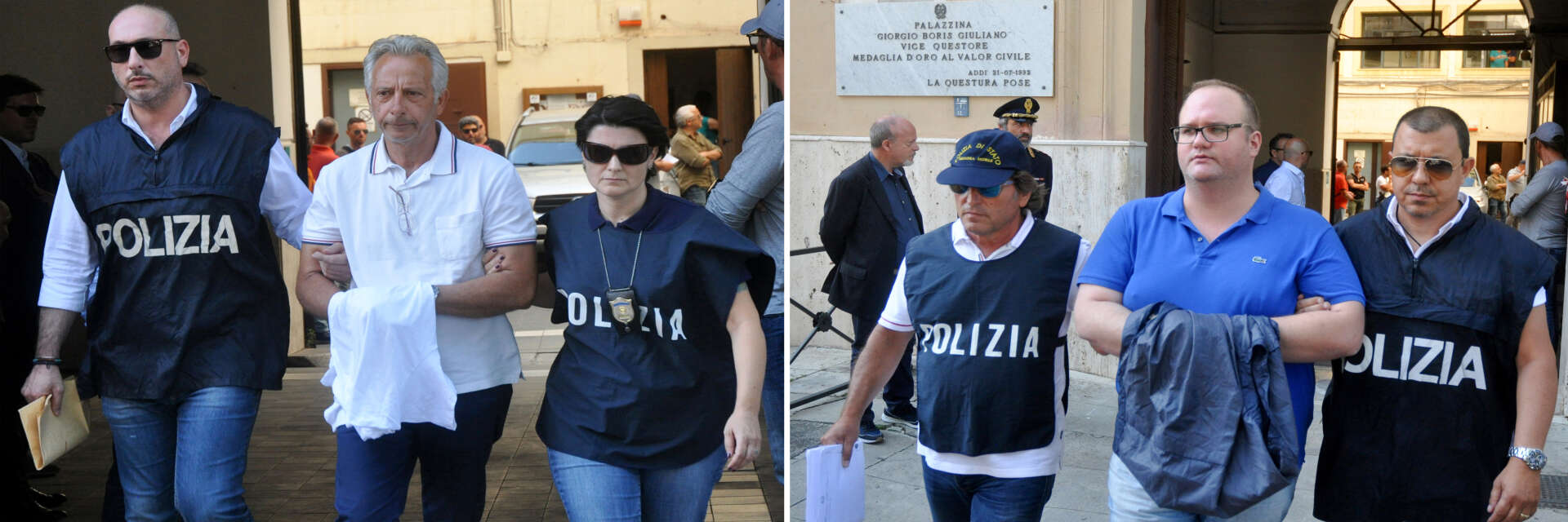 Les chefs mafieux Francesco Inzerillo (à gauche) et Salvatore Gambino, arrêtés dans le cadre de l’opération italo-américaine « New Connection » du 17 juillet 2019.