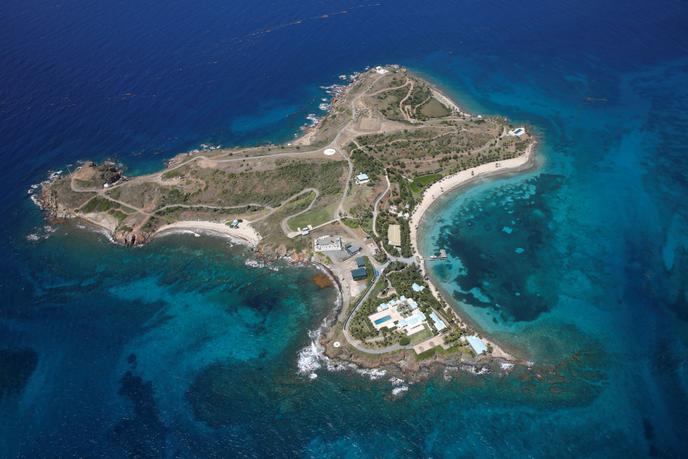 L’île privée de Little St. James, qui appartenait au financier américain Jeffrey Epstein.