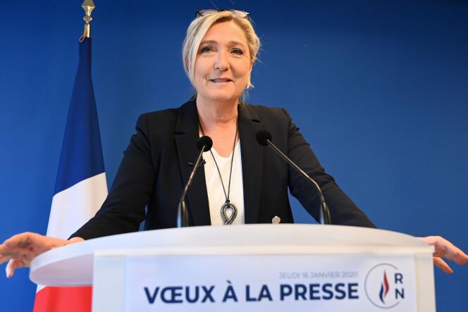 Marine Le Pen à Nanterre, le 16 janvier.