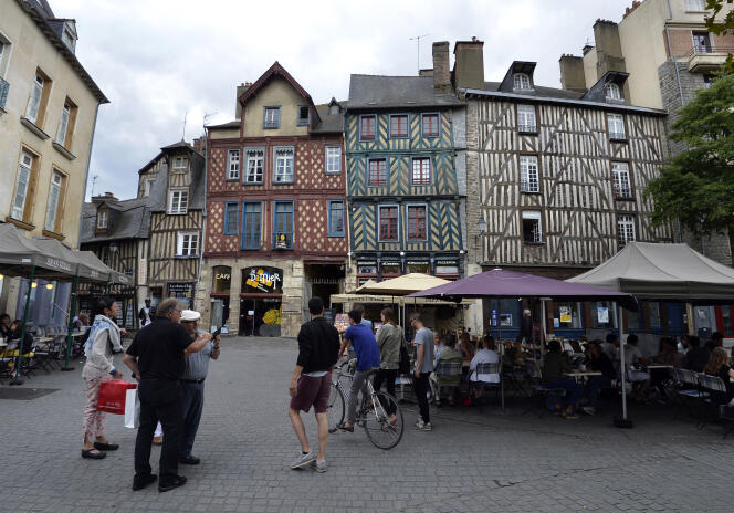 La vieille ville de Rennes (Ille-et-Villaine).