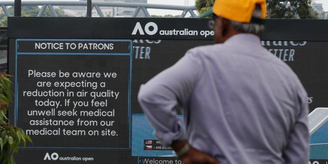 Les matchs de l'Open d'Australie seront suspendus si l'air est trop pollué