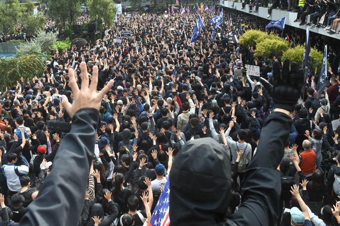 Rassemblement sur la place de Chater Garden, dans le quartier de Central, à Hongkong, le 19 janvier 2020.