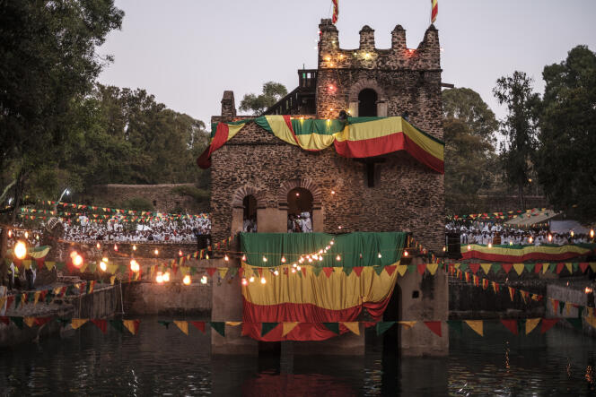 En Ethiopie, la fête orthodoxe de Timkat célèbre à la fois le baptême du Christ dans le Jourdain et l’Epiphanie. Ici à Gondar, le 19 janvier 2020.