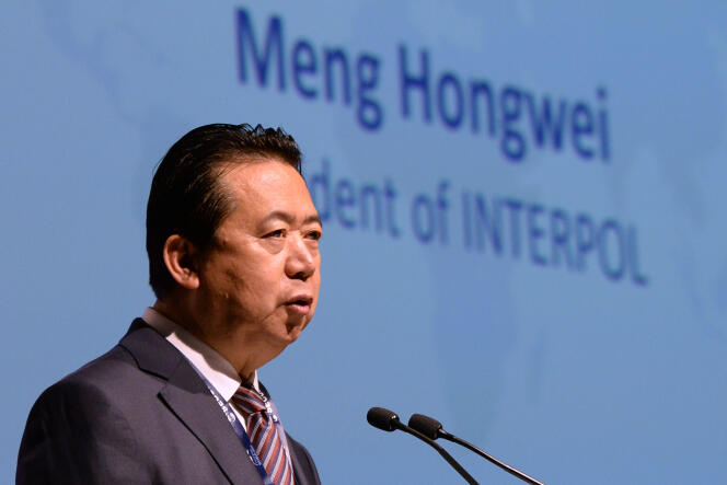 Meng Hongwei, le 4 juillet 2017, quand il était président d’Interpol. Il a démissioné le 7 octobre 2018 après avoir mystérieusement disparu pendant dix jours.