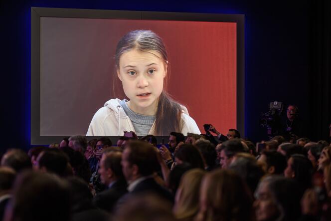 Greta Thunberg à Davos, mardi 21 janvier.